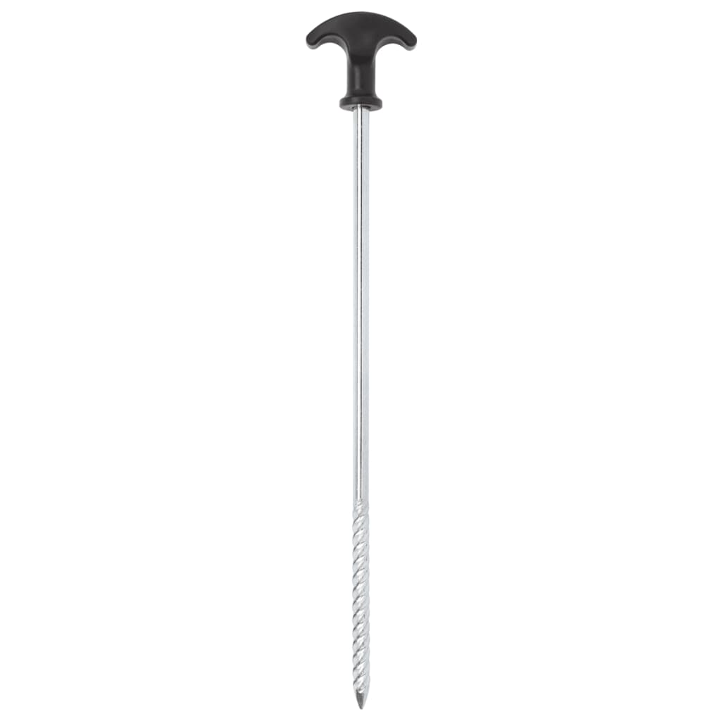 Vidaxl Tent Pegs 12 St Ø7 mm 30 cm Acier galvanisé