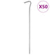 Vidaxl Tent Pegs 50 STS Ø5 mm 23 cm Acier galvanisé