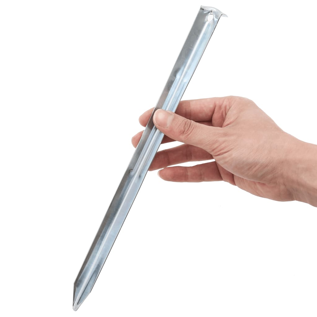 Piquets de tente Vidaxl 24 pcs ø20 mm 30 cm acier galvanisé