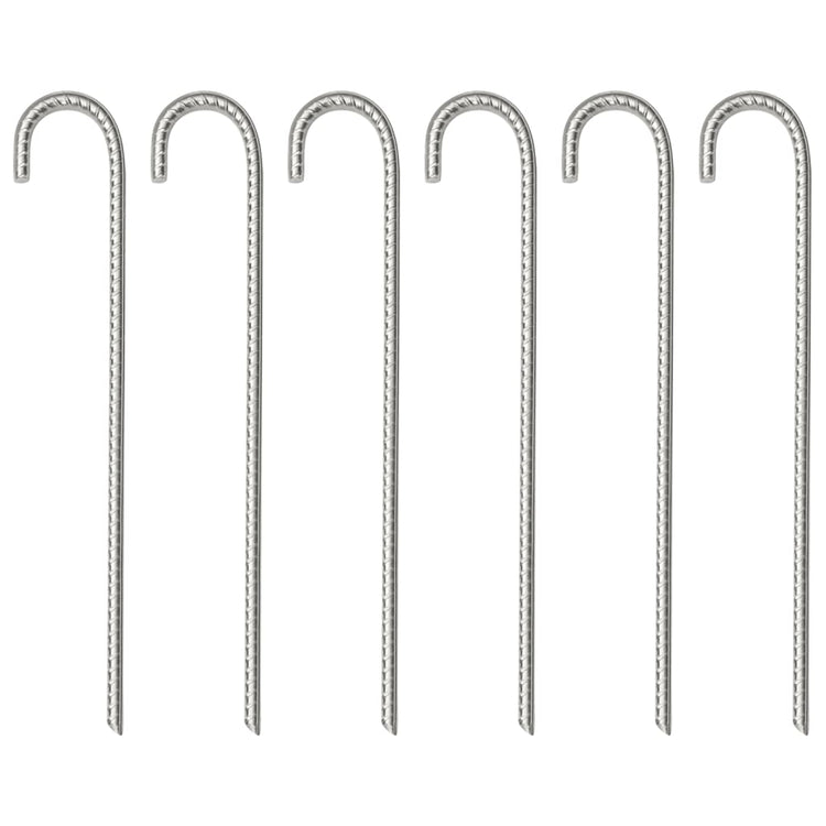 Vidaxl Tent Pegs 6 St Ø10 mm 37 cm Acier galvanisé