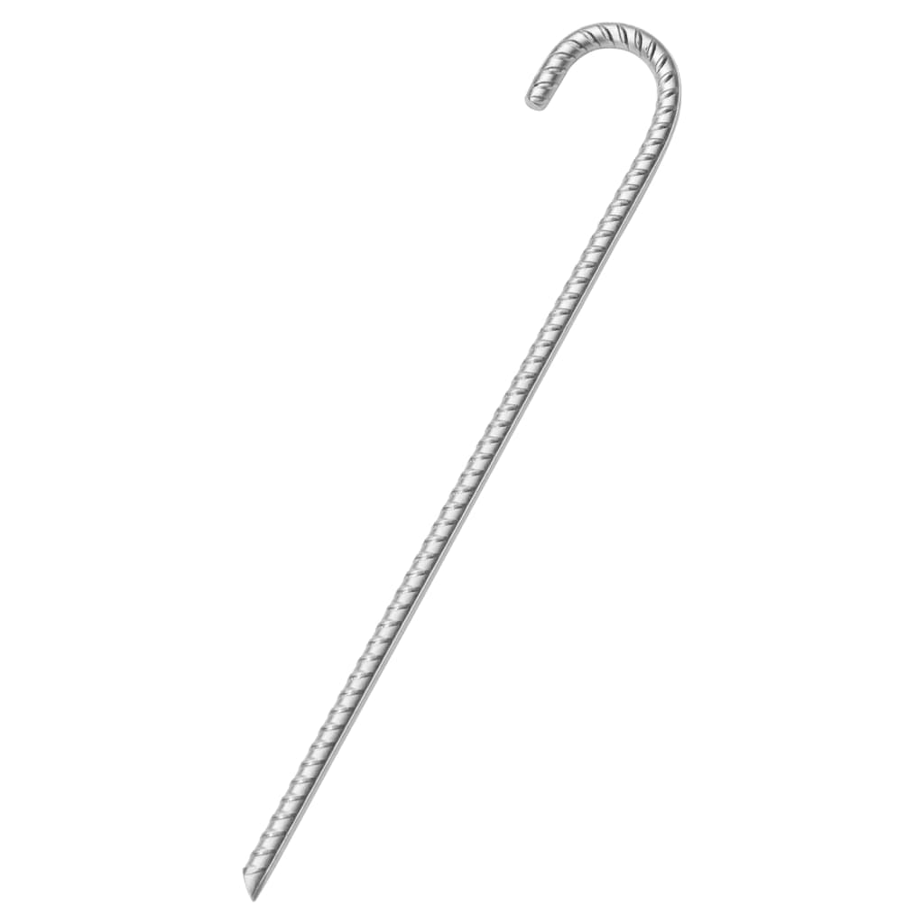 Vidaxl Tent Pegs 12 ST Ø12 MM 41,5 cm en acier galvanisé