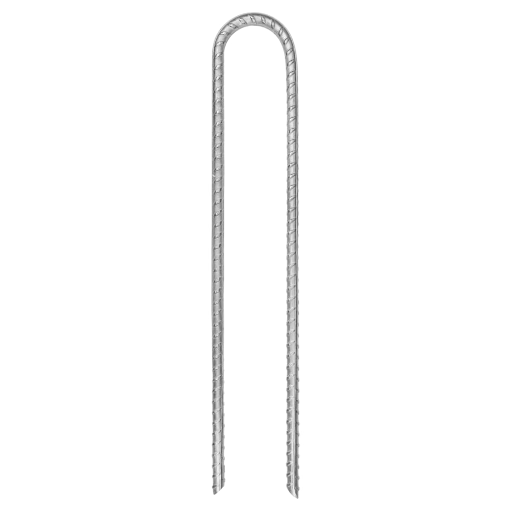 Vidaxl Tente Hairing 6 PCS en forme de U Ø7 mm 30 cm en acier galvanisé