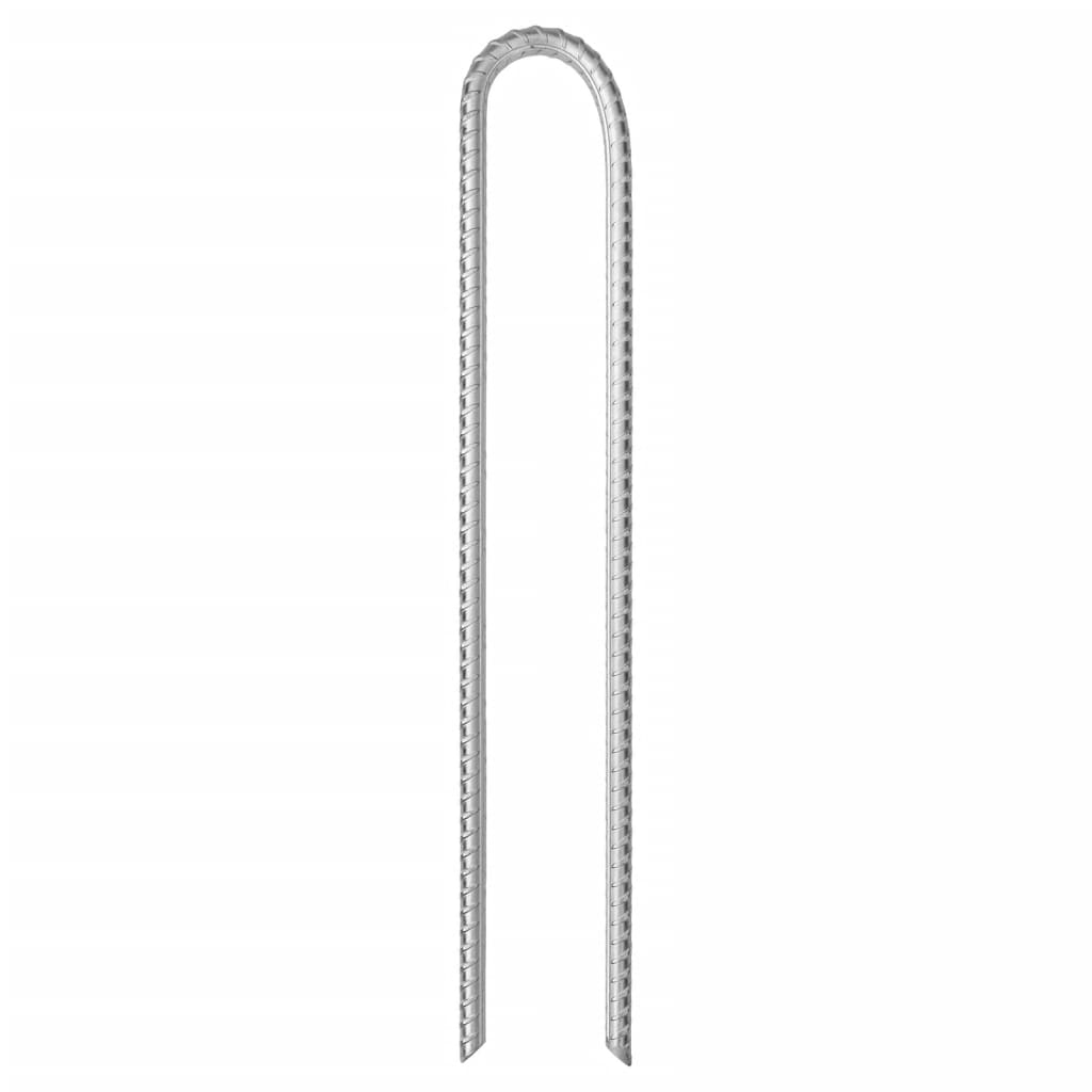 Vidaxl Tente Hairing 6 PCS en forme de U Ø10 mm 37 cm en acier galvanisé