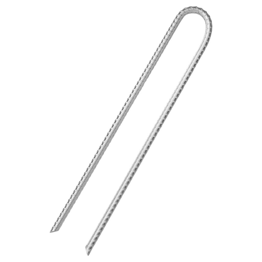 Vidaxl Tente Hairing 6 PCS en forme de U Ø10 mm 37 cm en acier galvanisé
