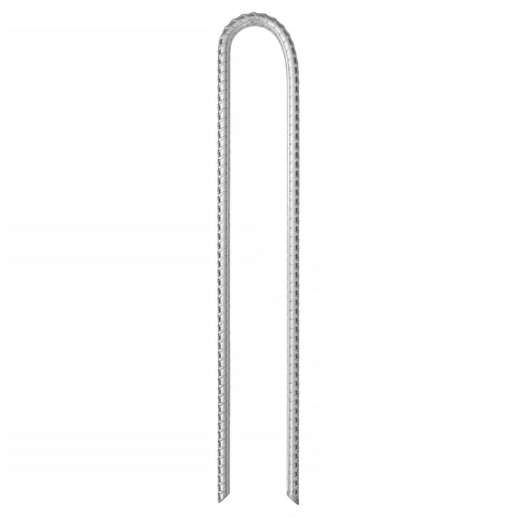 Vidaxl Tente Hairing 12 PCS en forme de U Ø10 mm 37 cm en acier galvanisé