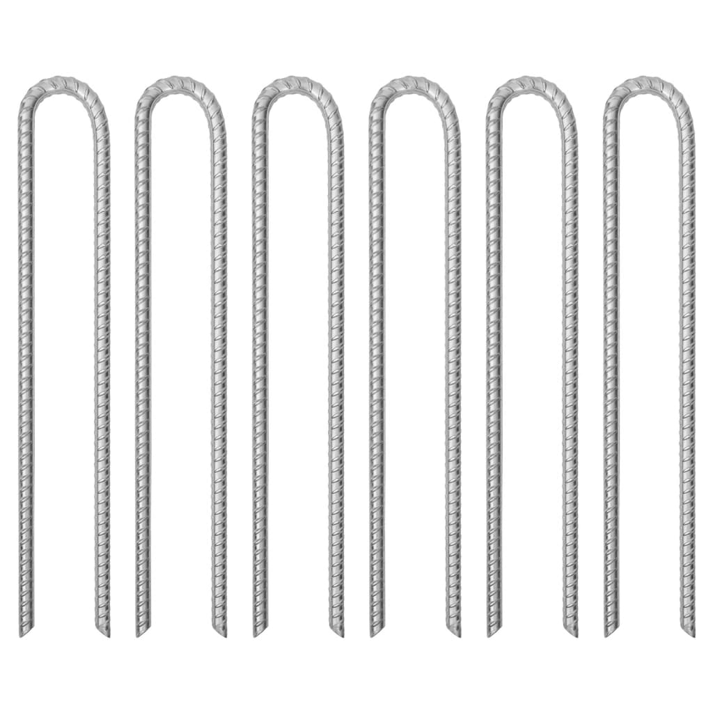 Vidaxl Tente Hairing 6 PCS en forme de U Ø12 mm 41,5 cm en acier galvanisé