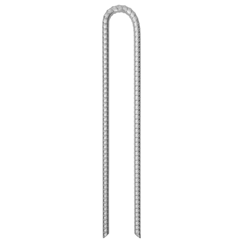 Vidaxl Tent Pegs 12 PCS en forme de U Ø12 mm 41,5 cm en acier galvanisé