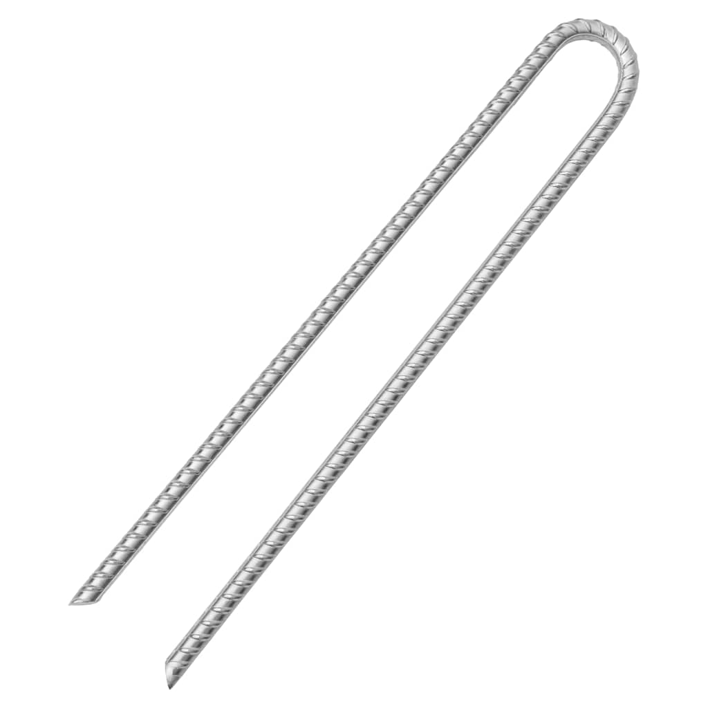 Vidaxl Tent Pegs 12 PCS en forme de U Ø12 mm 41,5 cm en acier galvanisé