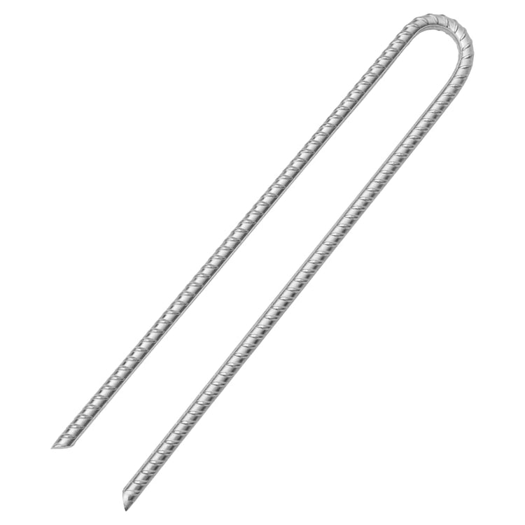 Vidaxl Tent Pegs 12 PCS en forme de U Ø12 mm 41,5 cm en acier galvanisé
