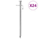 Vidaxl Tente poils 24 ST 8 mm 19,5 cm en acier galvanisé