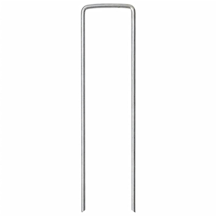 Vidaxl piquets de sol 50 pcs en forme de U 15x3,5 cm acier galvanisé