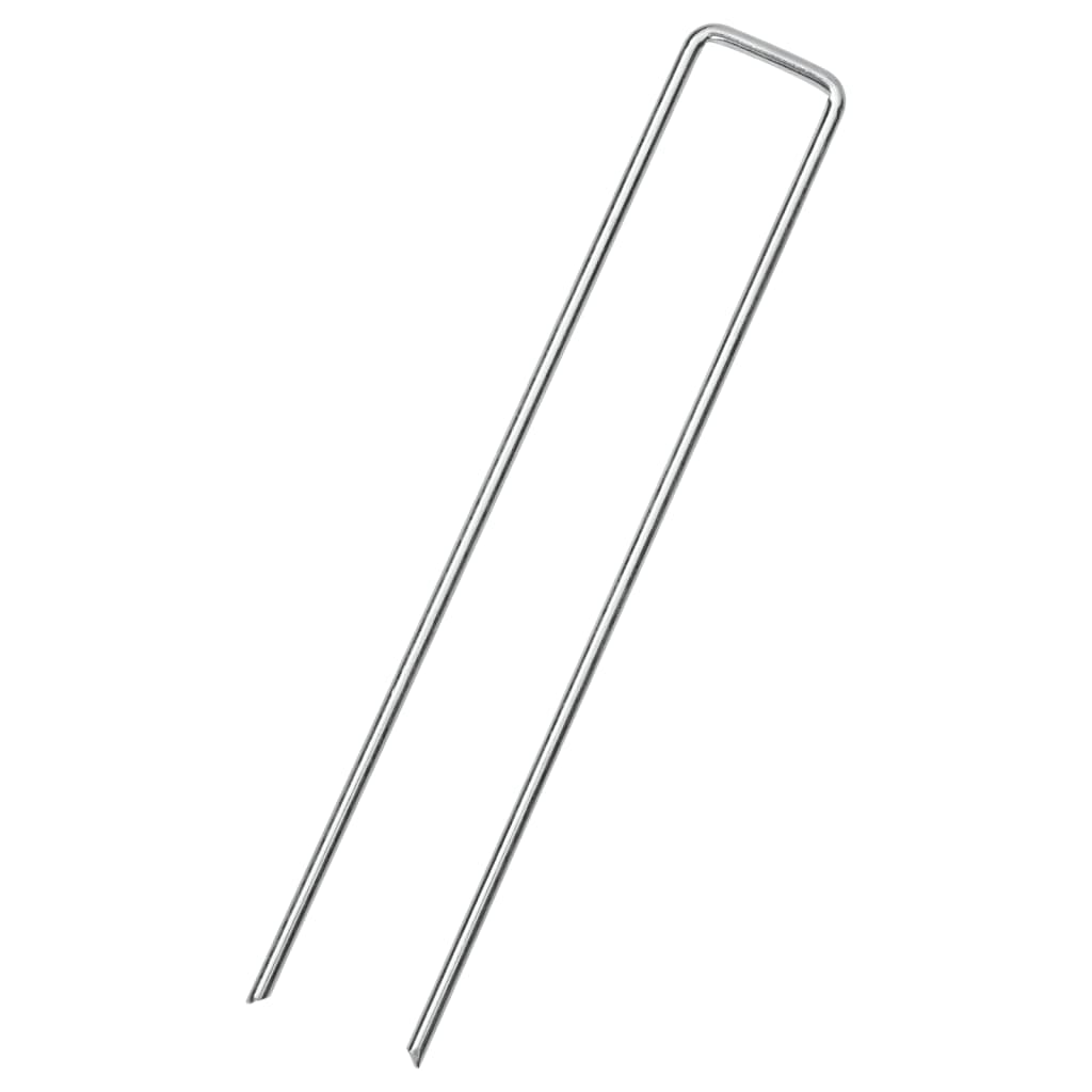 Vidaxx piquets de sol 25 pcs en forme de U 20x4 cm en acier galvanisé