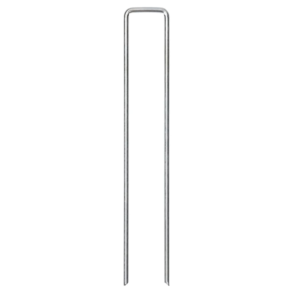 Vidaxx piquets de sol 25 pcs en forme de U 20x4 cm en acier galvanisé