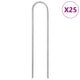 Vidaxx piquets de sol 25 pcs en forme de U 15x3,5 cm en acier galvanisé