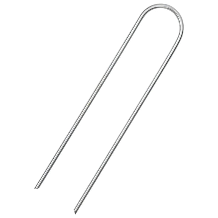 Vidaxx piquets de sol 25 pcs en forme de U 15x3,5 cm en acier galvanisé