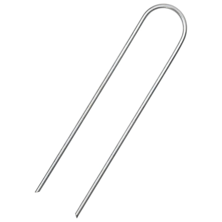 Vidaxl piquets de sol 50 pcs en forme de U 15x3,5 cm acier galvanisé