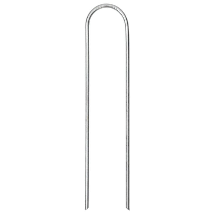 Vidaxl piquets de sol 50 pcs en forme de U 15x3,5 cm acier galvanisé