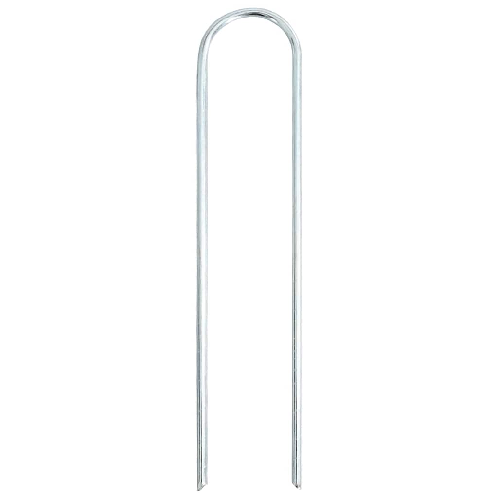 Vidaxx piquets de sol 25 pcs en forme de U 20x3,5 cm en acier galvanisé