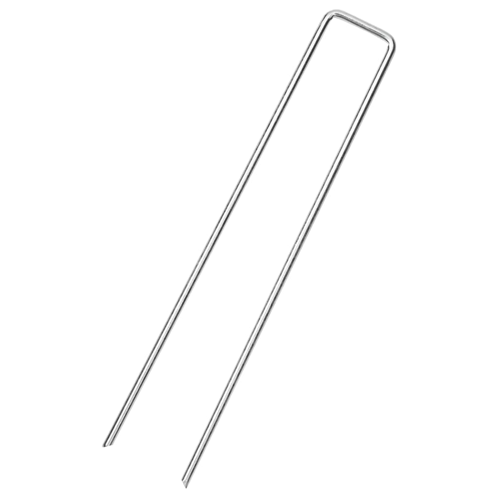 Vidaxx piquets de sol 50 pcs en forme de U 20x3,5 cm acier galvanisé