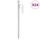 Vidaxl Tent Pegs 24 ST 9 mm 20 cm en acier galvanisé