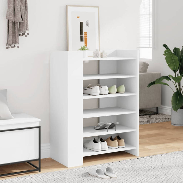 Armoire à chaussures Vidaxl 74.5x37.5x100 cm Bois de bois transformé