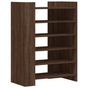 Armoire à chaussures Vidaxl 74.5x37.5x100 cm Coupon Brun Brown -colored - afbeelding 2