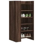 Armoire à chaussures Vidaxl 52x37.5x100 cm en bois coupé chêne coloré - afbeelding 1