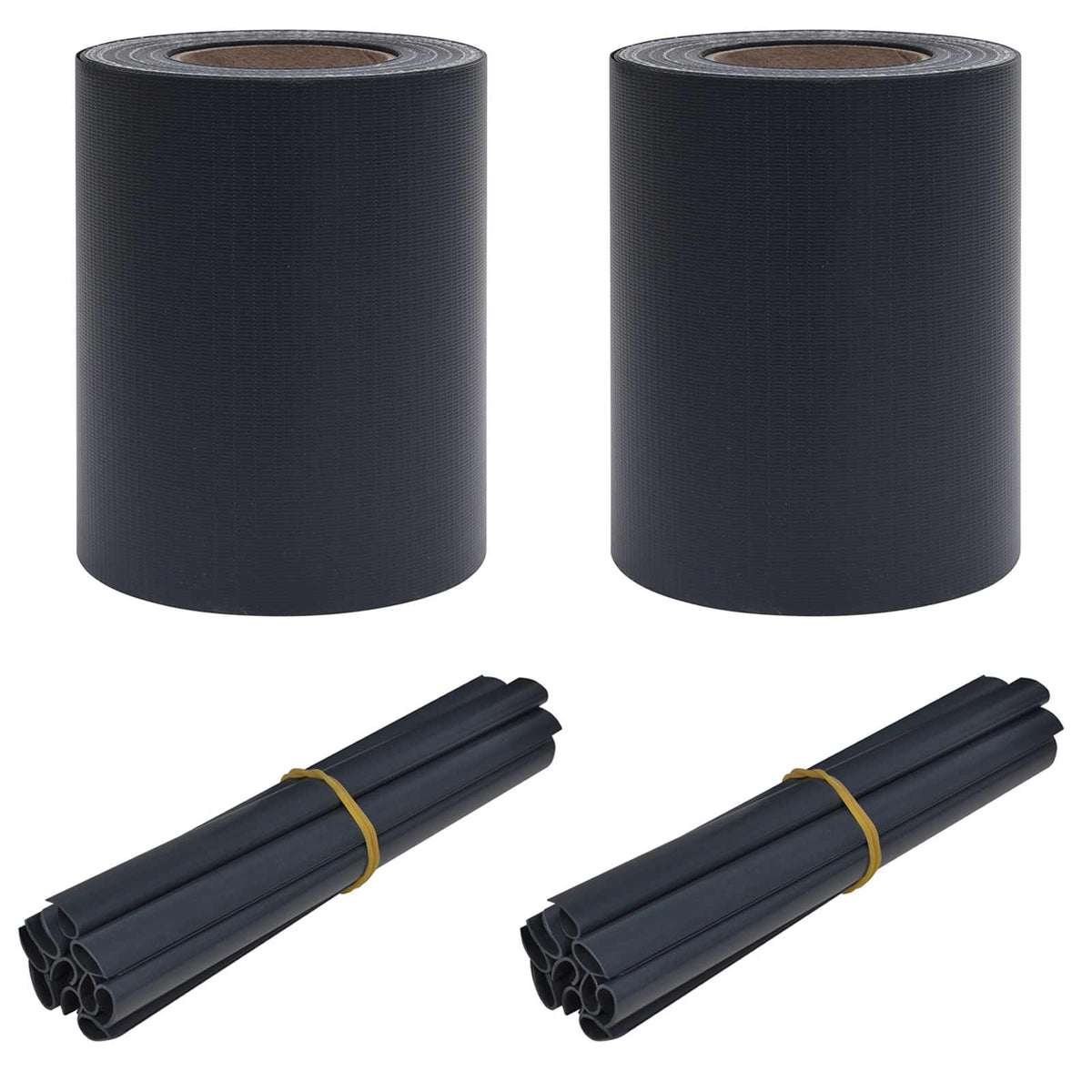 Vidaxl brise-vue de jardin 2 pcs gris foncé 35 x 0,19 m PVC