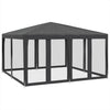 Tente de fête Vidaxl avec 8 murs latéraux en mesh 4x4 m anthracite HDPE -Colored