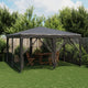 Tente de fête Vidaxl avec 8 murs latéraux en mesh 4x4 m anthracite HDPE -Colored