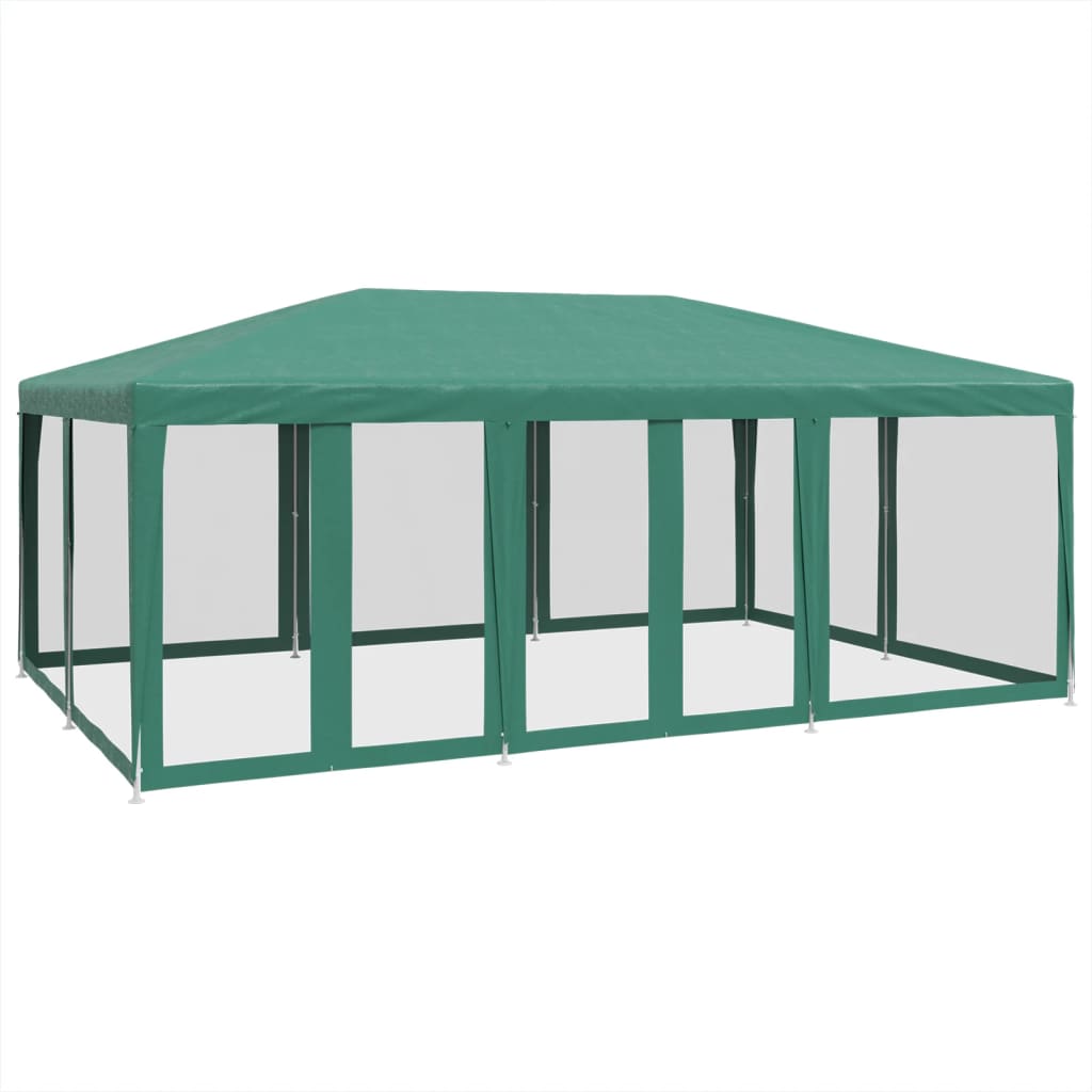 Tente de fête Vidaxl avec des murs latéraux de 10 maille 6x4 m vert HDPE