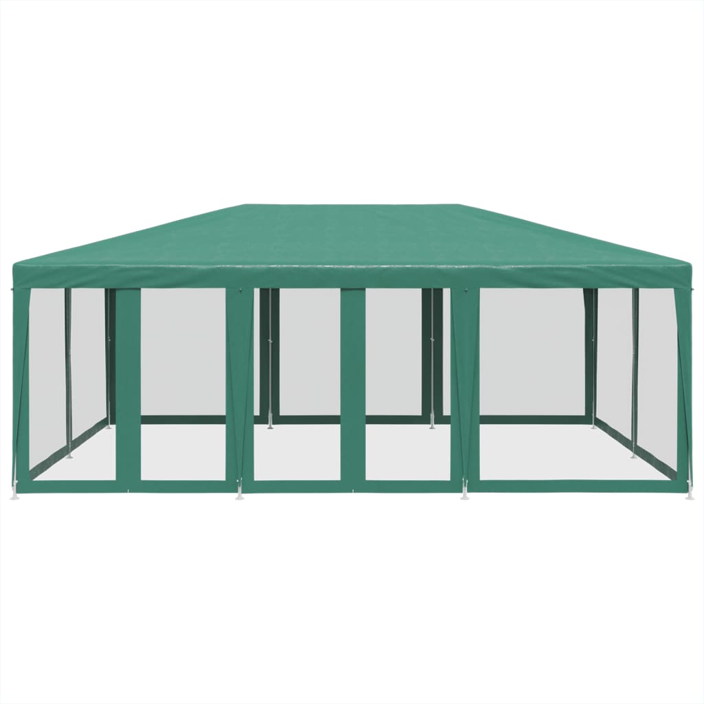 Tente de fête Vidaxl avec des murs latéraux de 10 maille 6x4 m vert HDPE
