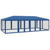 Tente de fête Vidaxl avec des murs latéraux 12 maille 8x4 m bleu HDPE