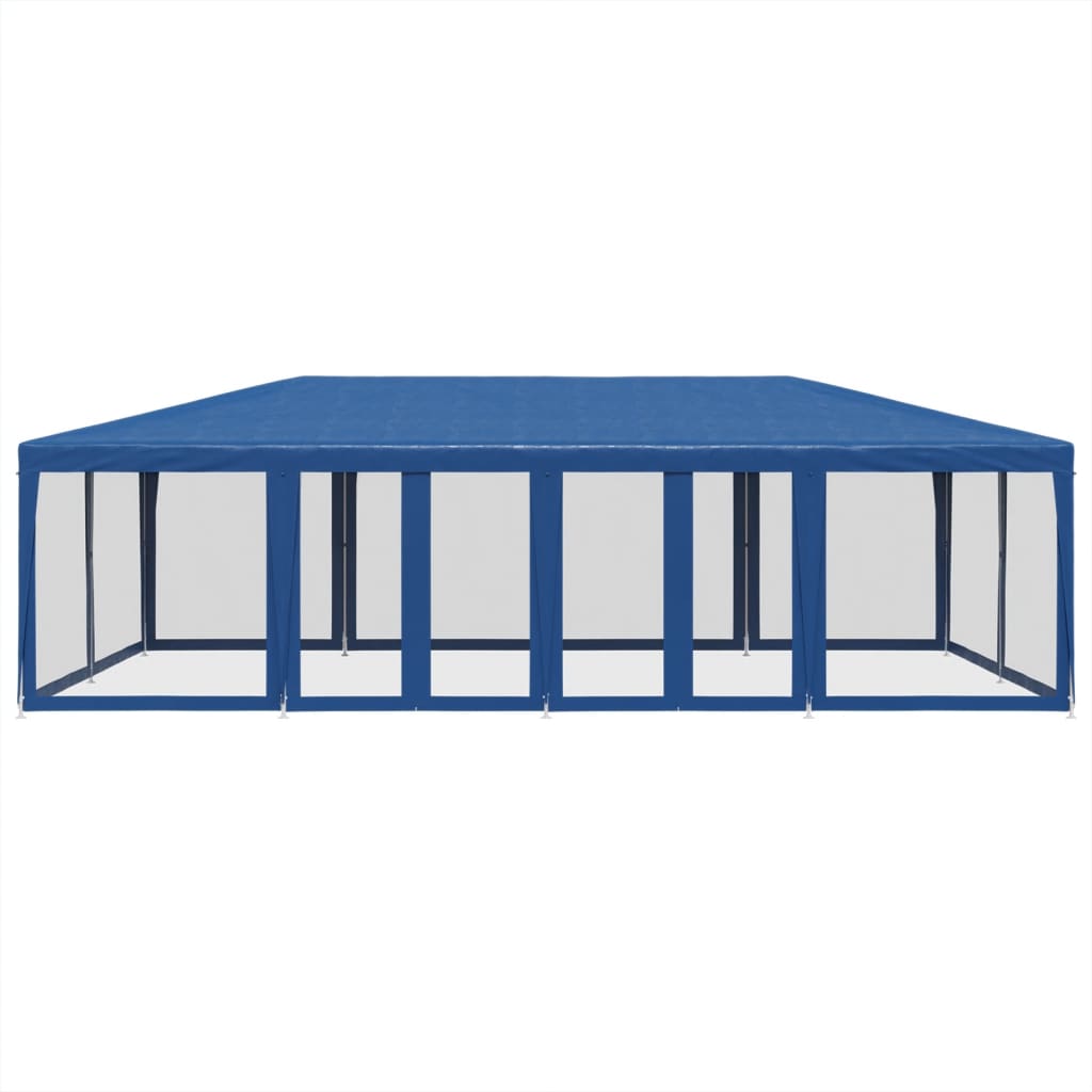 Tente de fête Vidaxl avec des murs latéraux 12 maille 8x4 m bleu HDPE