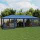 Tente de fête Vidaxl avec des murs latéraux 12 maille 8x4 m bleu HDPE