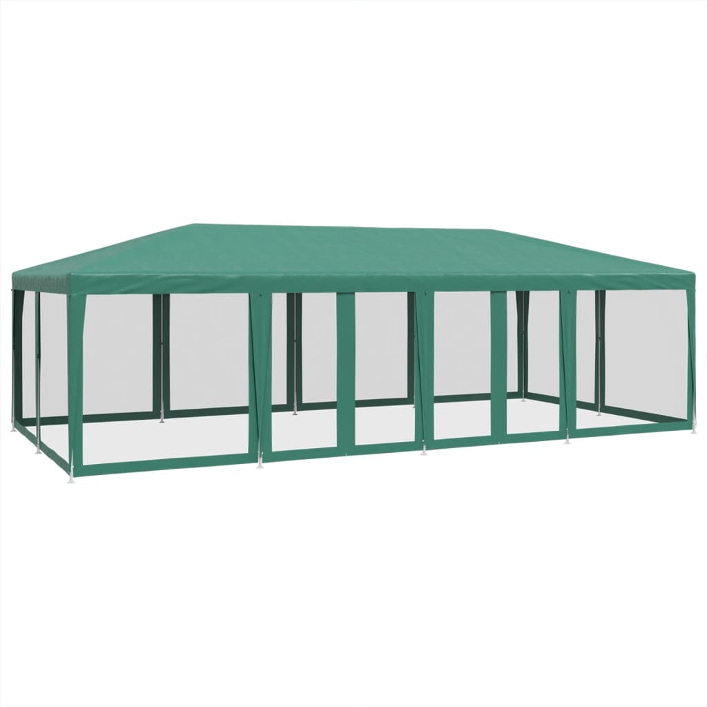 Tente de fête Vidaxl avec des murs latéraux de 12 maille 8x4 m vert HDPE