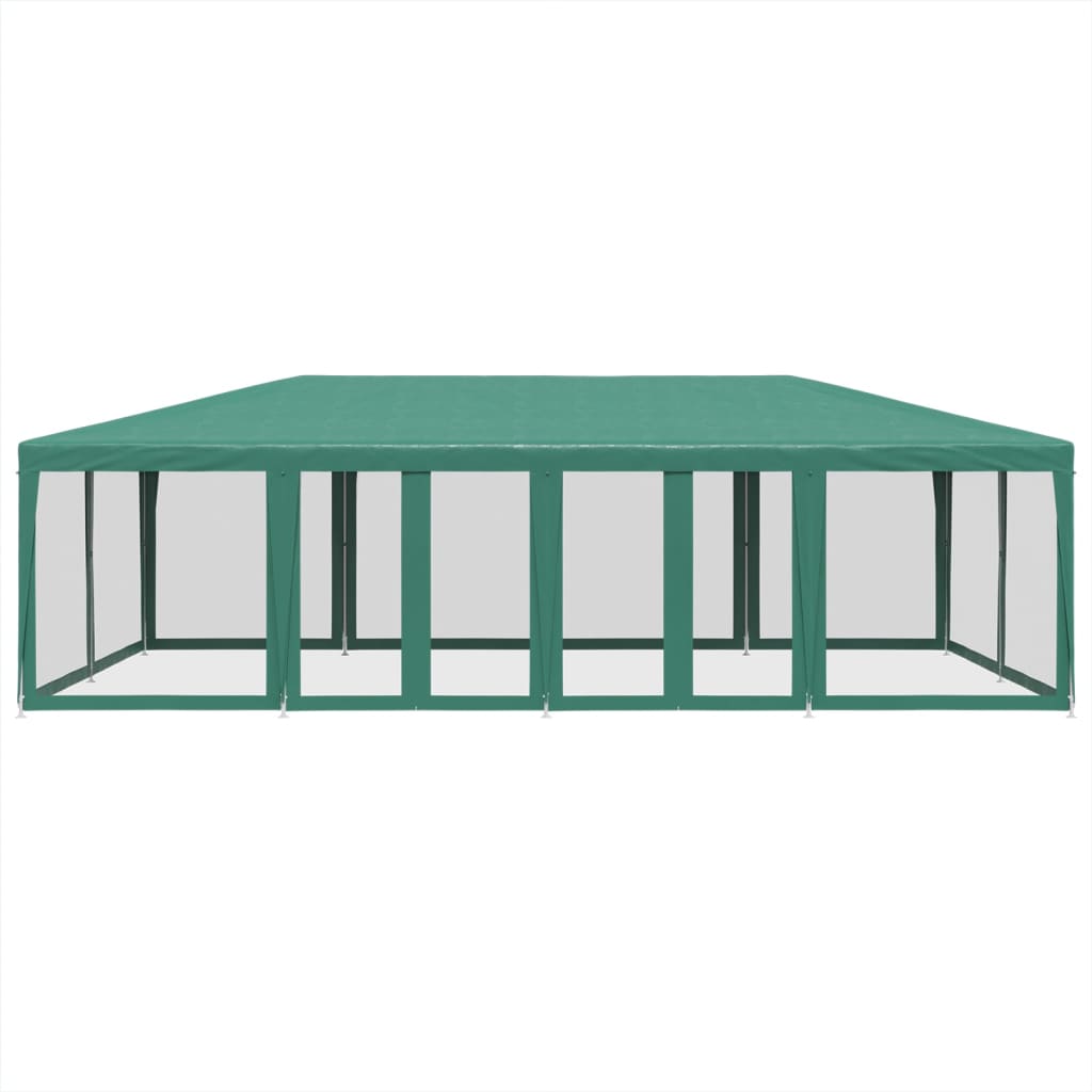 Tente de fête Vidaxl avec des murs latéraux de 12 maille 8x4 m vert HDPE