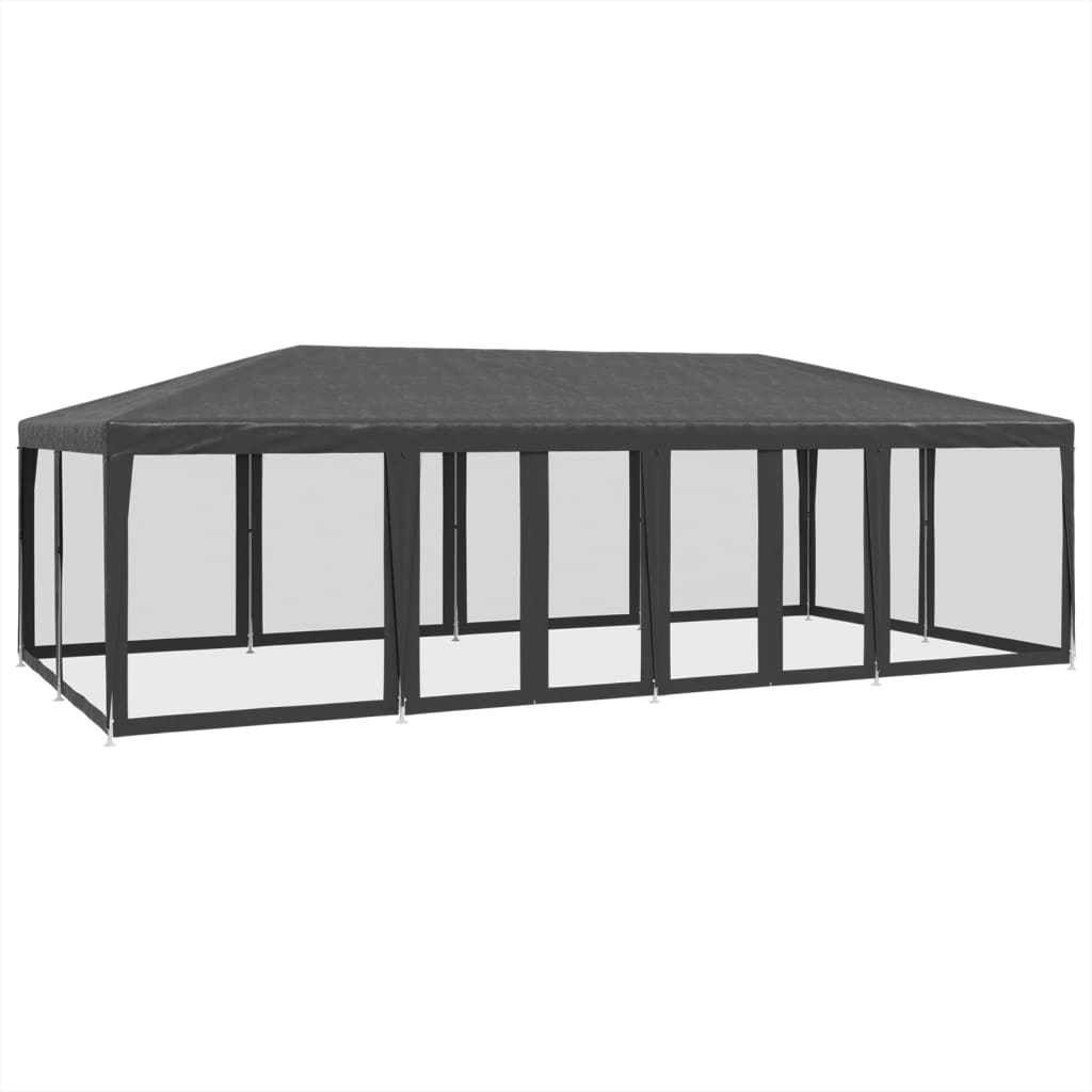 Tente de fête Vidaxl avec des murs latéraux de 12 maille 8x4 m anthracite HDPE -Colored