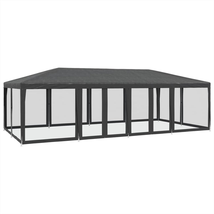 Tente de fête Vidaxl avec des murs latéraux de 12 maille 8x4 m anthracite HDPE -Colored