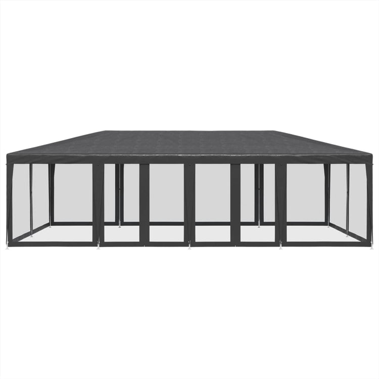 Tente de fête Vidaxl avec des murs latéraux de 12 maille 8x4 m anthracite HDPE -Colored