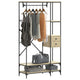 Rack de vêtements vidaxl avec étagères transformées en bois sonoma chêne -colored