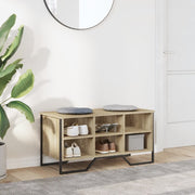 Armoire à chaussures Vidaxl 90x38x45,5 cm en bois de bois de chêne sonoma coloré - afbeelding 3