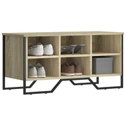 Armoire à chaussures Vidaxl 90x38x45,5 cm en bois de bois de chêne sonoma coloré - afbeelding 1
