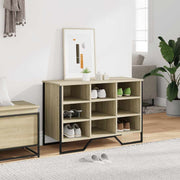 Armoire à chaussures Vidaxl 90x38x61,5 cm en bois de bois de chêne sonoma coloré - afbeelding 3