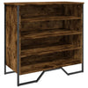 Armoire à chaussures Vidaxl 80x38x78 cm en bois de bois de chêne fumé coloré