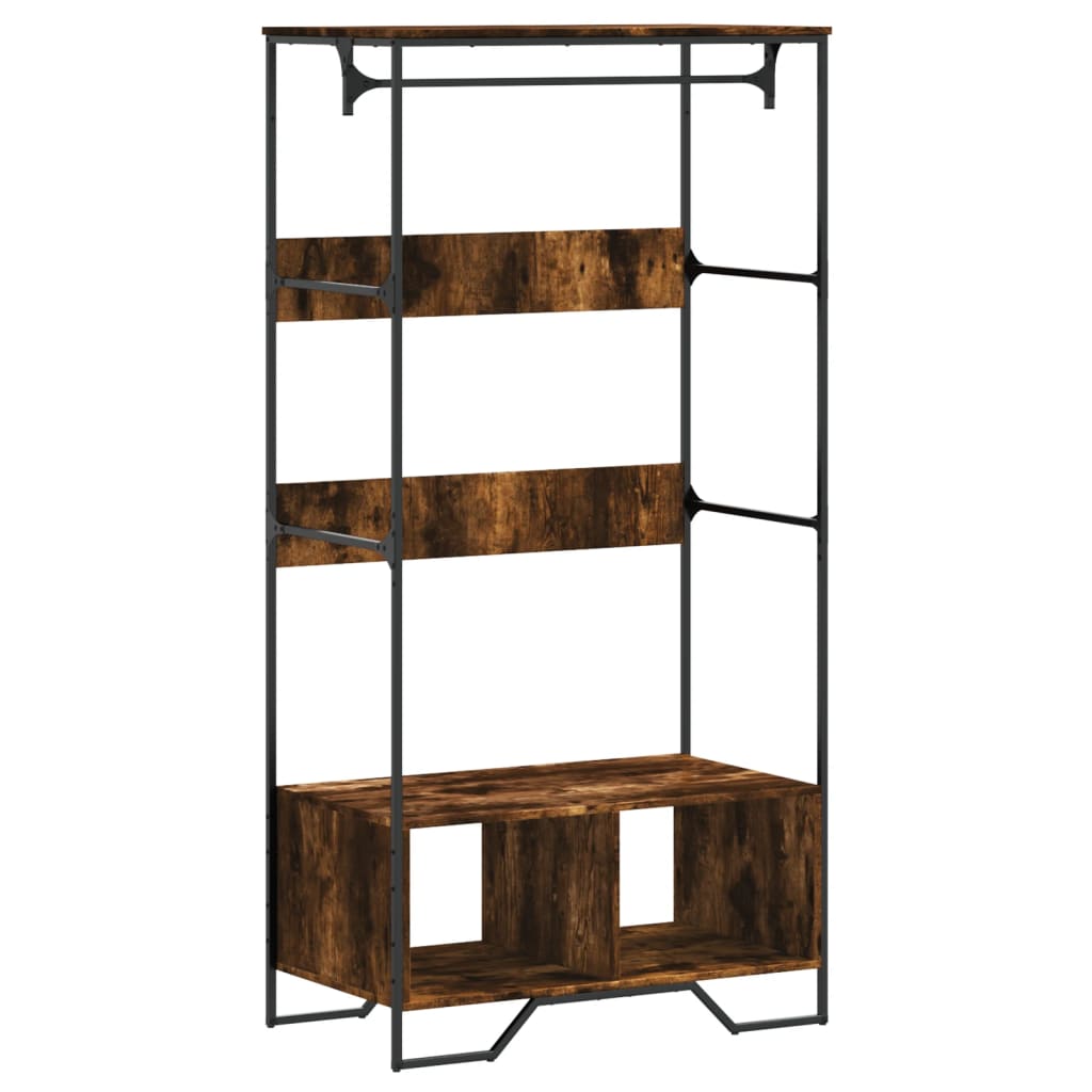 Vidaxl Armoire 90x50x180 cm en bois de bois de bois fumé coloré