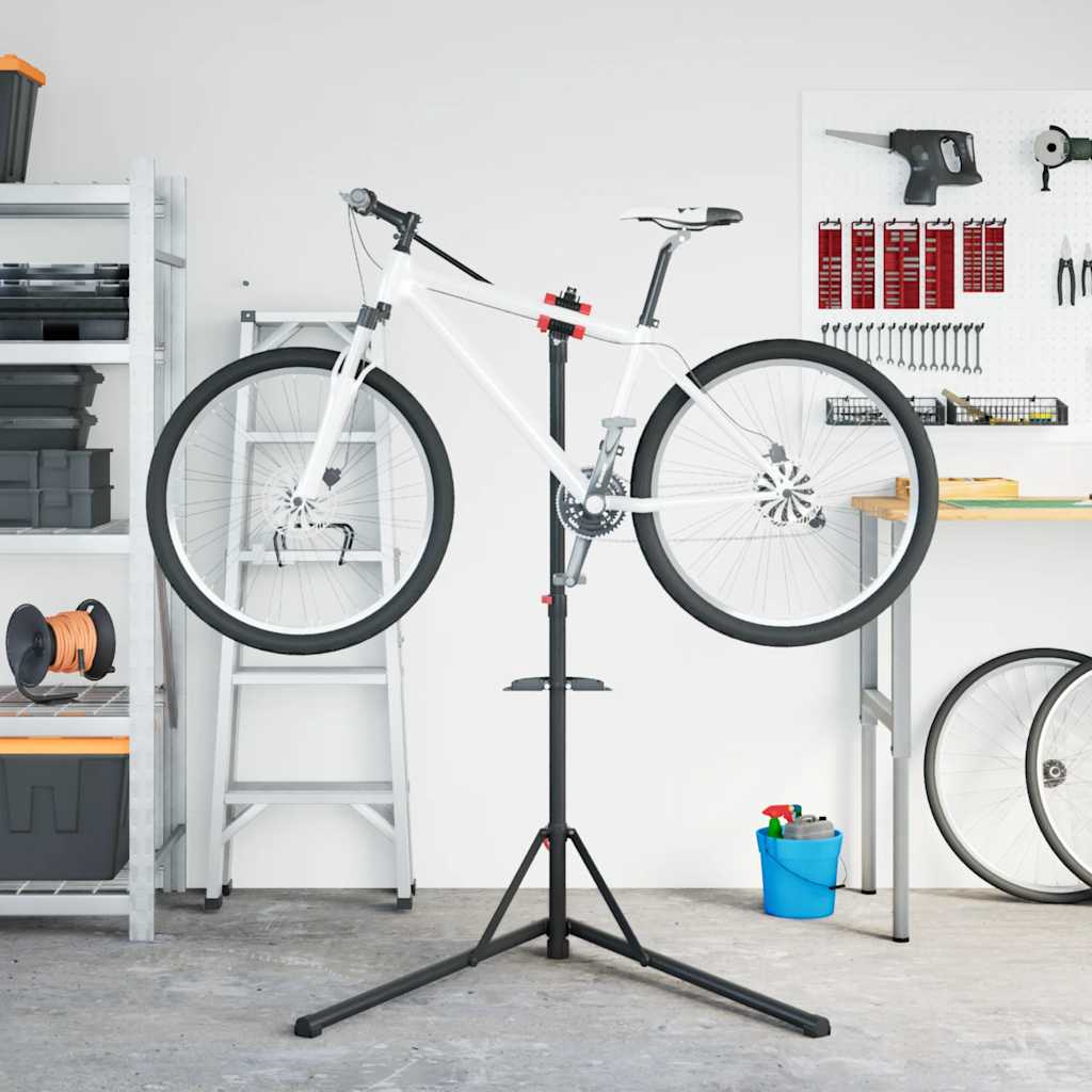 Vidaxl FIETS Réparation standard pliable 92-152 cm Red en acier