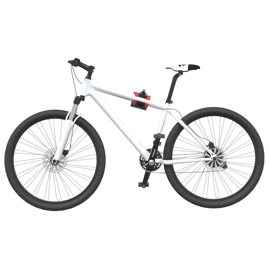 Vidaxl Fiets Réparation du support de mur pliable Montage rouge et acier noir