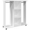 Armoire vidaxl avec roues 102x38x110 cm en bois transformé en blanc