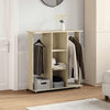 Armoire vidaxl avec roues 102x38x110 cm en bois de bois de bois de bois